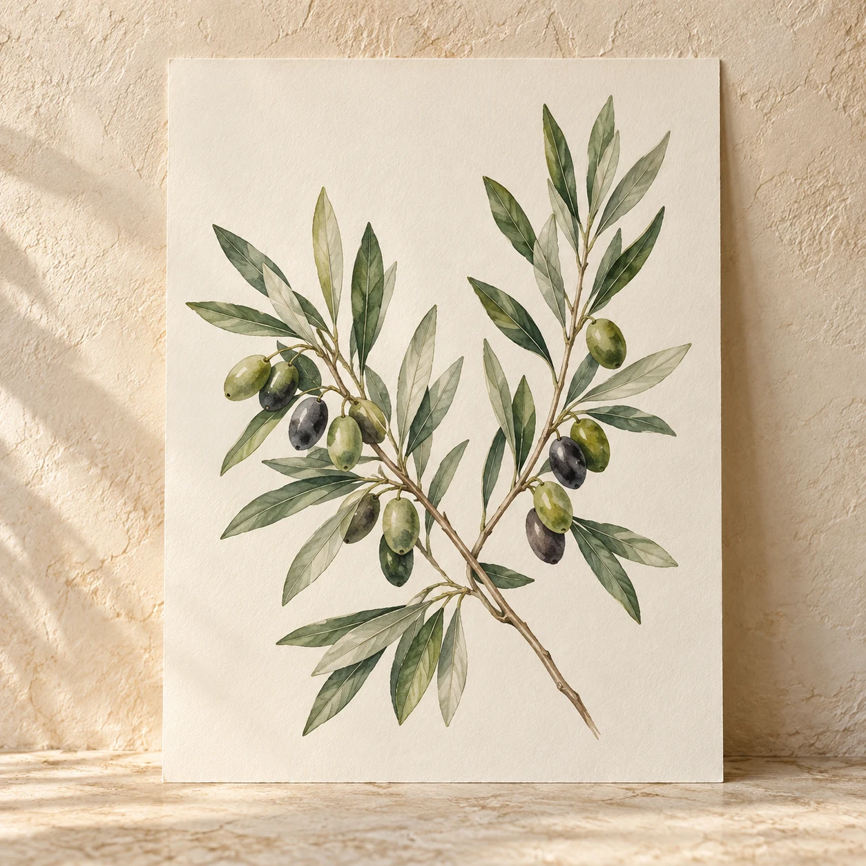 Botanical art «Ελιά» — ενδεικτική εικόνα επίδειξης